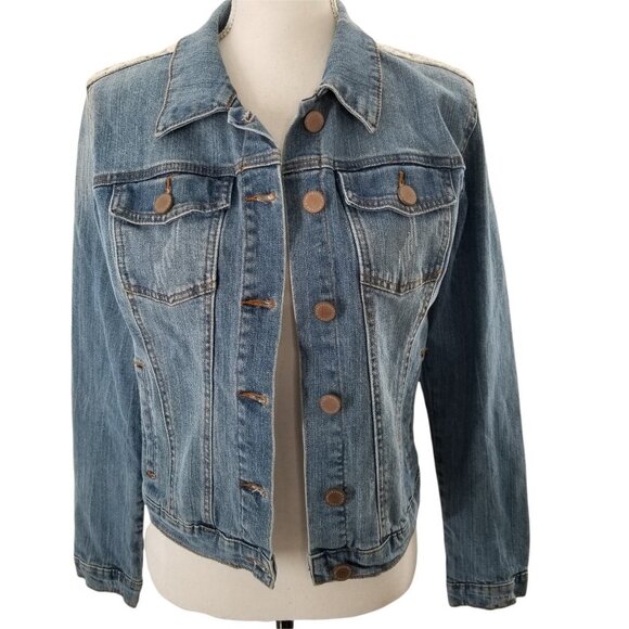 Romeo & Juliet Couture Yoke Denim Jacket Medium - Picture 3 of 8